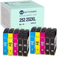 MYTONER Remanufactured Ink Cartridge Replacement for Epson 252XL 252 XL 252 Ink for Workforce WF-7710 WF-7720 WF-3620 WF-3640 WF-7610 WF-7620 WF-3630 Printer(4-Black 2-Cyan Magenta