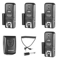 Neewer 16 Channels Wireless Radio Flash Speedlite Studio Trigger Set, Including (1) Transmitter and (4) Receivers, Fit for Canon Nikon Pentax Olympus Panasonic DSLR Cameras (CT-16)