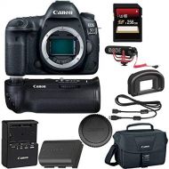 Canon EOS 5D Mark IV DSLR Camera + Canon BGE20 Grip + 256GB SDXC Card + Rode VideoMic GO + More