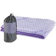 [아마존베스트]PEARL sports Yoga Towel: 2-in-1 Microfibre Yoga Towel & Pad, Absorbent, Non-Slip, Purple (Fitness Mat)