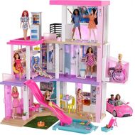 Barbie Dreamhouse (3.75 ft) 3 Story Dollhouse Playset with Pool & Slide, Party Room, Elevator, Puppy Play Area, Customizable Lights & Sounds, 75+ Pieces, Gift for 3 to 7 Year Olds,