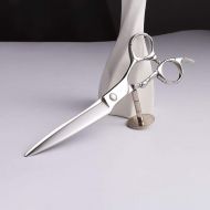 YAOSHIBIAN-shears 7 Inch High-end Pet Scissors Stainless Steel Flat Shear Beauty Tools Shears (Color : Silver)