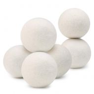ZANFUTENOTA Wool Drying Ball, Tumble Drying Ball, Reusable, 100% Organic Natural New Zealand Wool Fabric Softener, 5 Pieces