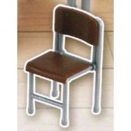 School desk and chair 6: chair (dark brown) Epoch Gachapon