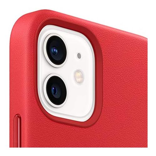 애플 [아마존베스트]Apple Leather Case with MagSafe (for iPhone 12, 12 Pro) - (PRODUCT)RED