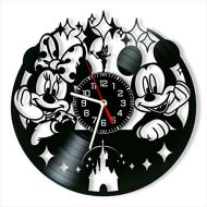 [아마존베스트]Generic Mickey and Minnie Vinyl Clock, Mickey and Minnie Wall Clock 12 inch (30 cm), Original Gifts for Fans Mickey and Minnie, The Best Home Decorations, Unique Art Decor, Original Idea f