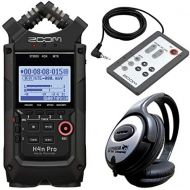 [아마존베스트]ZOOM H4n PRO Black Mobile Phone Recorder + RC4 Remote Control + Keepdrum Headphones
