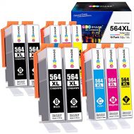 GPC Image Compatible Ink Cartridge Replacement for HP 564XL 564 XL use for DeskJet 3520 3522 Officejet 4620 Photosmart 5520 6510 6515 6520 7520 7525 D7560 Printer Tray (Black Cyan