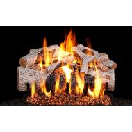 Peterson Real Fyre 24-inch Charred Mountain Birch Gas Log Set Vented Natural Gas G45 Burner - Match Light