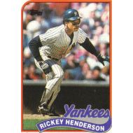 1989 Topps Baseball Rickey Henderson (50) Card Lot, Card #380