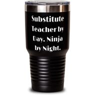 DABLIZ GROUP INTERNATION TRADING LLC Funny Substitute teacher, Substitute Teacher by Day. Ninja by Night, Epic 30oz Tumbler For Coworkers From Boss