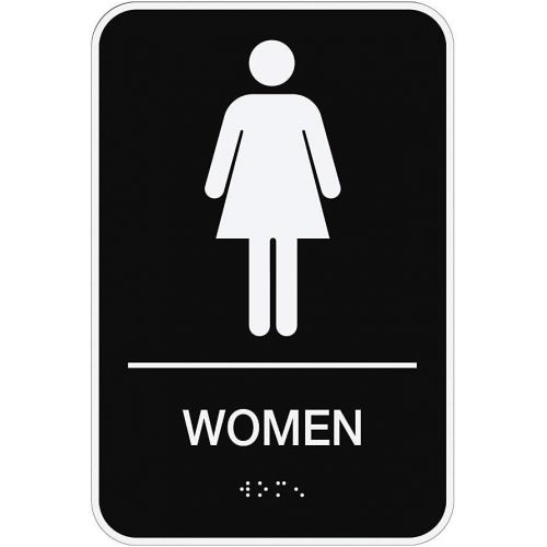  Cosco ADA Men/Women Combo Pack Restroom Signs, 6 x 9, Pack of 2