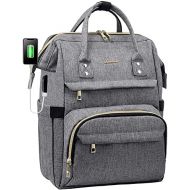 [아마존베스트]LOVEVOOK Laptop Backpack Women Teacher Backpack Nurse Bag 15.6 Inch Womens Work Bag Purse Water-Resistant Business Travel Backpack with USB Charging Port, School Backpack Bookbag(Grey)