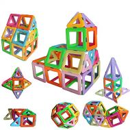 [아마존베스트]Magnetic Tiles Building Blocks Game Set Toys,Magnet Stacking Blocks, Magnetic Tiles for Girls and Boys Birthday Gift by DreambuilderToy (40 PC Set) (Pastel Color)