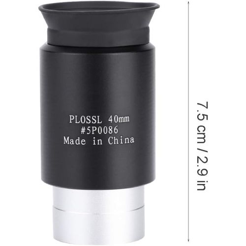  Acouto 40mm 1.25 Plossl Fully-Coated Eyepiece Aluminum Alloy Body for Astronomy Telescope