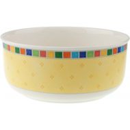 Villeroy & Boch 1013603180 Twist Alea Limone Round Vegetable Bowl, 7.75 in, White/Yellow