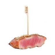 Restaurantware 4-inch Eco-Friendly Medium Rare Steak Markers - Sustainable Bamboo Paddle Skewer  Disposable and Recyclable  1000-CT