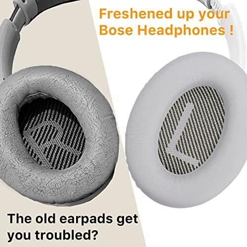  [아마존베스트]YOCOWOCO PU Leather Earpads Replacement for Bose Quietcomfort 2/15/25/35 Ae2 Ae2i Ae2w SoundTrue Around-Ear SoundLink Around-Ear Silver