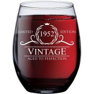 [아마존베스트]Humor Us Home Goods 70th Birthday Gifts for Women Men - 1951 Vintage 15 oz Stemless Wine Glass - 70 Year Old Birthday Party Decorations - Fiftieth Anniversary Presents for Parents Dad Mom - Eighty Cla