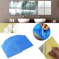 KOKOBUY 3D Mirror Wall Stickers Square Acrylic emovable Decal Home Wall DIY Decoration 14.9 x 14.9cm/5.8 x 5.8inch 16Pcs