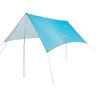LIUFS 2 Pcs Waterproof Camping Tarp, Portable Lightweight Hammock Rain Fly Camping Tarp for 5-8 People Multifunctional Sun Shelter Mat for Camping Hiking Backpacking, Sky Blue