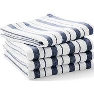 Classic Striped Dishcloths, Dishrags, Navy Blue (Set of 4)
