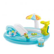 ZY Inflatable Swimming Pool for Children, with Crocodile Slide Fountain Paddling Pool Baby Marine Ball Pool
