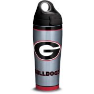 Tervis 1310224 Georgia Bulldogs Tradition Stainless Steel Insulated Tumbler with Black with Gray Lid, 24oz Water Bottle, Silver