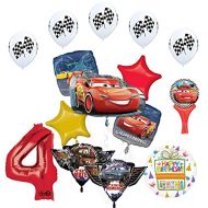 Mayflower Products Cars Lightning McQueen and Friends 4th Birthday Party Supplies Balloon Bouquet Decorations