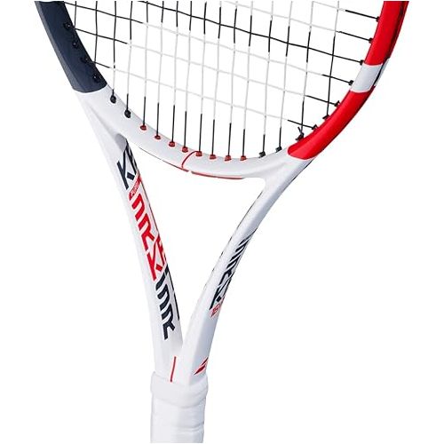 바볼랏 Babolat Pure Strike 16/19 Tennis Racquet (3rd Gen) - Strung with 16g White Babolat Syn Gut at Mid-Range Tension