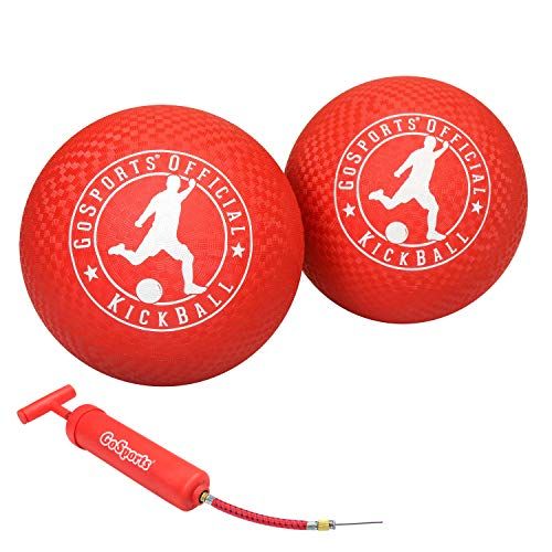  GoSports Official Kickball with Pump (2 Pack), 10