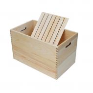 GYZS storage box Pure Solid Wood Tool Box Sundries Box Clothing Finishing Box Office File Finishing Box Toy Storage Box (Color : Natural)
