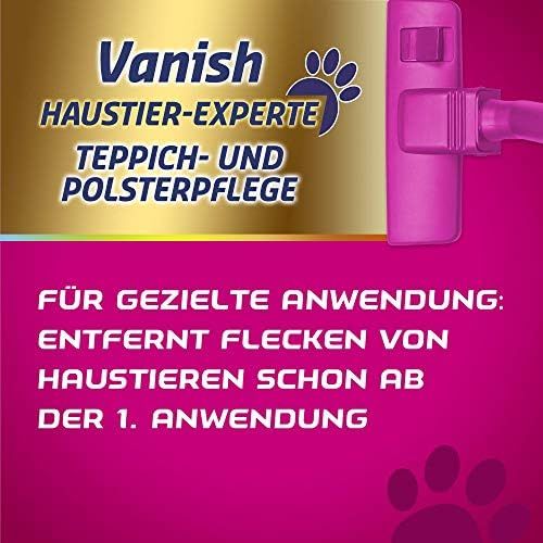  [아마존베스트]Vanish Pet Expert Carpet Cleaner - Carpet & Upholstery Cleaning Spray - Against Dirt & Odour of Urine - Spot removal of stains - 1 x 750 ml