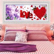 Brand: LucaSng LucaSng Diamond Painting Set, 5D Wall Decoration Full Drill Embroidery Painting Large Pictures DIY Diamond Painting Full Drill - Love Rock