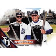 Autograph Warehouse JD Martinez and Miguel Cabrera baseball card (Detroit Tigers Sluggers) 2016 Topps #US217