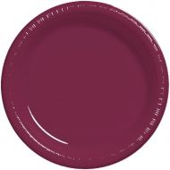 Creative Converting Touch of Color 20 Count Plastic Lunch Plates, Burgundy -