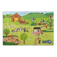 Melissa & Doug Natural Play 35pc Giant Floor Puzzle - On The Farm