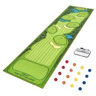 GoSports Pure Putt Challenge Putting Games | Huge 10ft Putting Green Rug with 16 Golf Balls & Scorecard | 2-4 Player Indoor or Outdoor Games for All Skill Levels