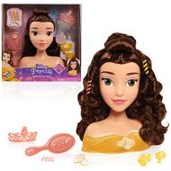 Disney Princess Belle Styling Head, Brown Hair, 10 Piece Pretend Play Set, Beauty and the Beast, by Just Play