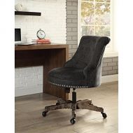 Atlin Designs Armless Upholstered Office Chair in Charcoal Gray