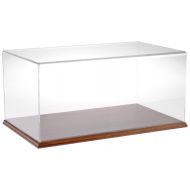 Plymor Brand Clear Acrylic Display Case with Hardwood Base, 20 W x 12 D x 9 H