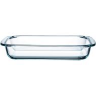 [아마존베스트]NUTRIUPS Clear Glass Baking Dish for Oven Glass Pan for Cooking Small Oblong Casserole Dish Rectangular Baking Pan Glass Bakeware,1 Piece (1 Quart)