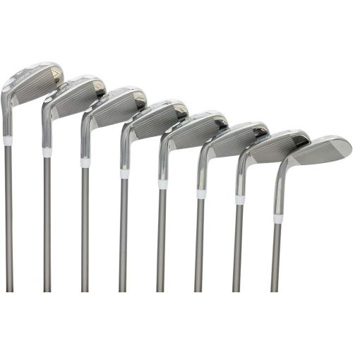  [아마존베스트]Womens Powerbilt Golf EX-550 Hybrid Iron Set, which Includes: #4, 5, 6, 7, 8, 9, PW +SW Lady Flex Right Handed New Utility L Flex Club