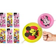 JA RU Disney Micky & Minnie Punch Balloon Fidget Ball (6 Pack 12 Punch Balls) Inflate & Punch Fidget Toy Inflatable Big Bounce Ball Stress Relief Punching Bag Toy for Kids. Party G