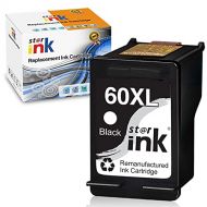 st@r ink Remanufactured ink Cartridge Replacement for HP 60 XL 60XL for PhotoSmart C4700 C4795 C4600 D110a Envy 120 100 DeskJet F4235 F4580 F4400 F2430 Printer (Black, 1-Pack)