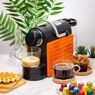 Eummit coffee maker Fully Automatic coffee Machine Espresso Machine Home Office One-button Start 37x13x22cm (orange)
