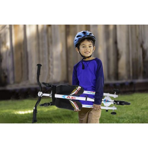  AODI Swing Scooter for Kids, 3 Wheels Foldable Wiggle Scooter Push Drifting with Adjustable & 2 Rear LED Wheels Kicks Scooter for Boys and Girls Ages 3-8