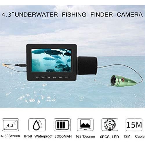  [아마존베스트]FastUU Underwater Fishing Camera, Portable Wired Fish Finder Camera LED Waterproof Camera 15M Fish Depth Camera with 4.3 LCD Monitor Infrared Lights for Ice Lake Sea Boat Kayak Fishing