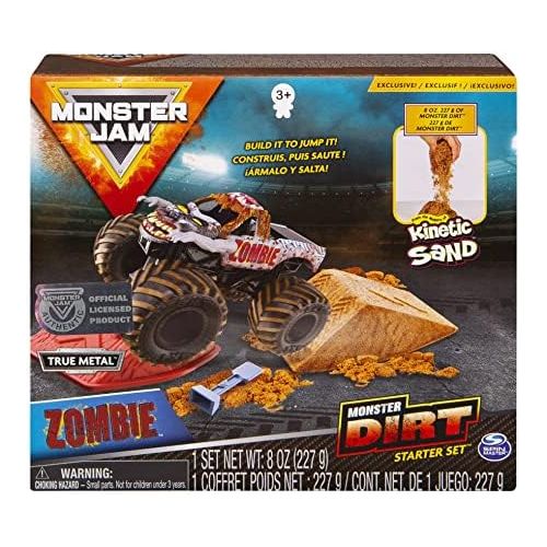  Monster Jam, Zombie Monster Dirt Starter Set, Featuring 8oz of Monster Dirt and Official 1:64 Scale Die-Cast Monster Jam Truck