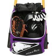 Athletico Baseball Bat Bag - Backpack for Baseball, T-Ball & Softball Equipment & Gear for Youth and Adults Holds Bat, Helmet, Glove, & Shoes Shoe Compartment & Fence Hook
